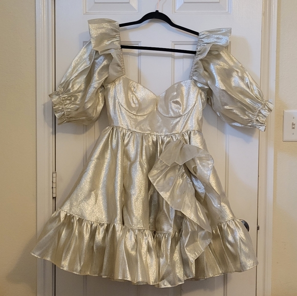 Selkie Bebe Bloom Dress in Champagne - Picture 6 of 11